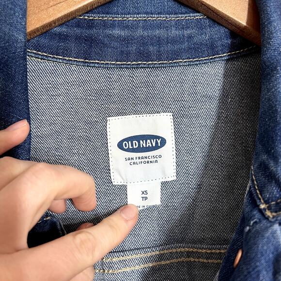 Old Navy Dark Wash Denim Jacket LAST CALL - Picture 2 of 4